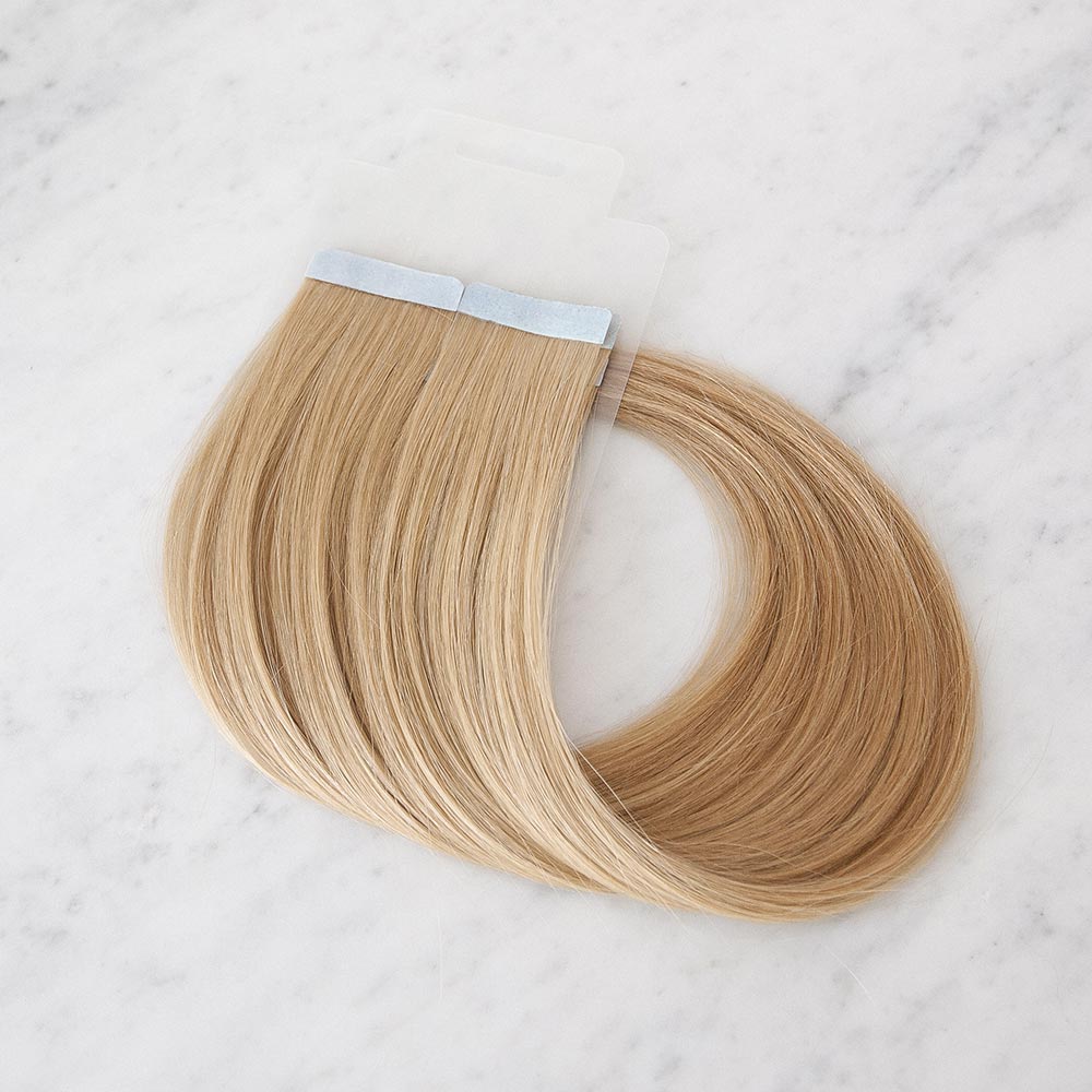 Tape extensions karamellblond