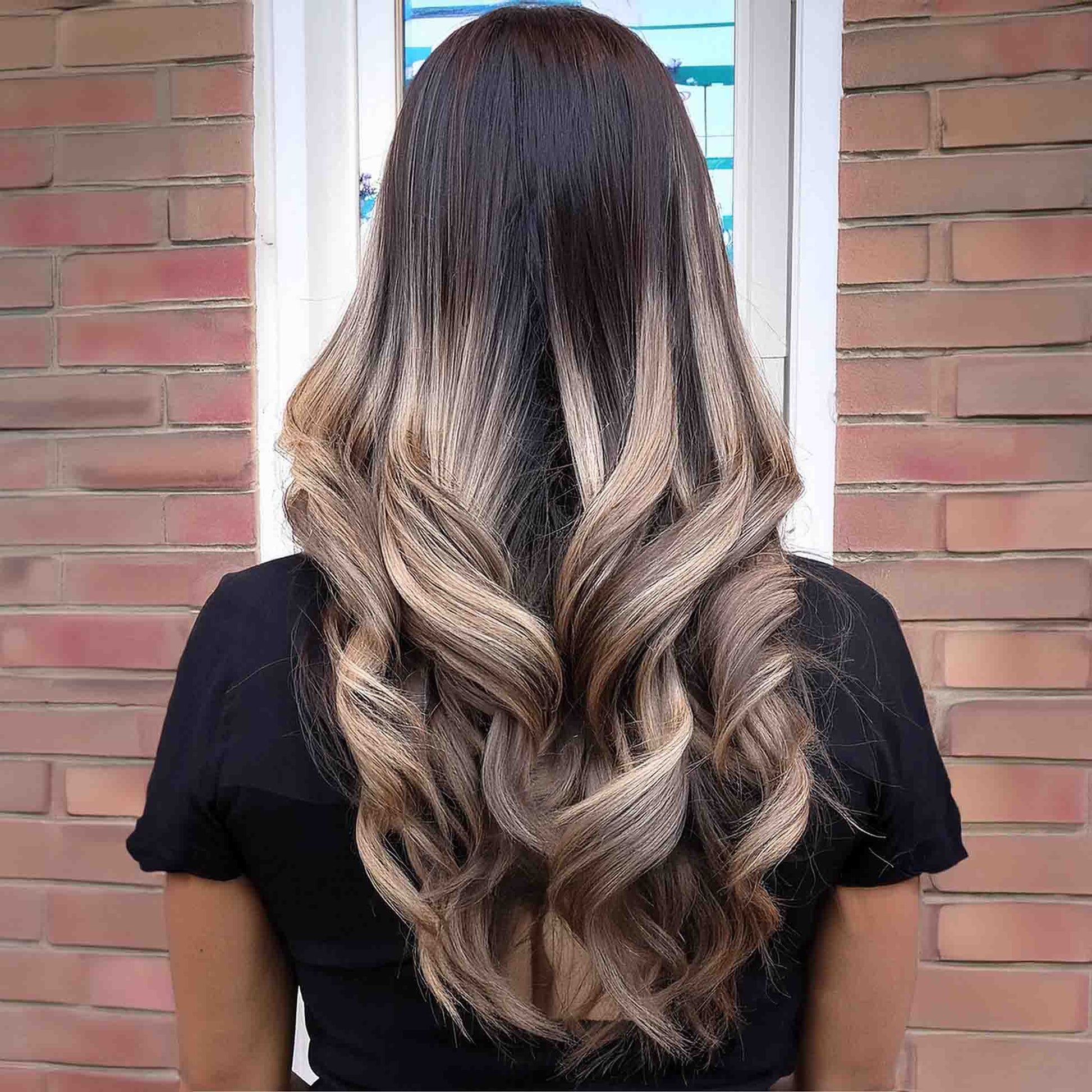 Seamless Clip In Dark Ash Brown Balayage