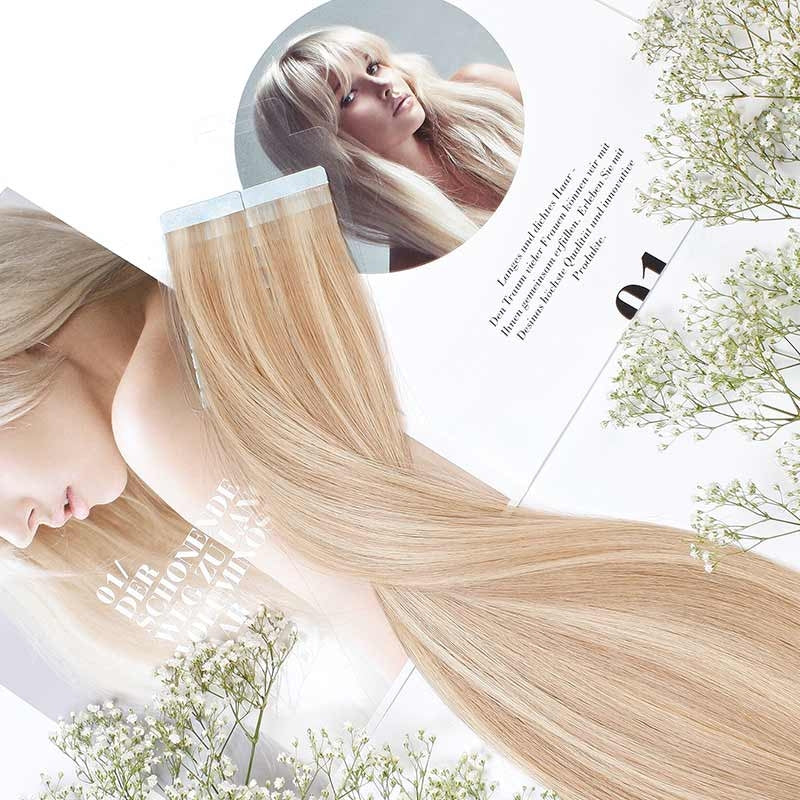 Tape Extensions Highlights dunkelblond