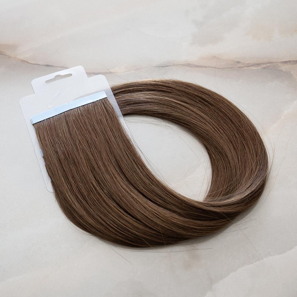 Tape extensions goldbraun