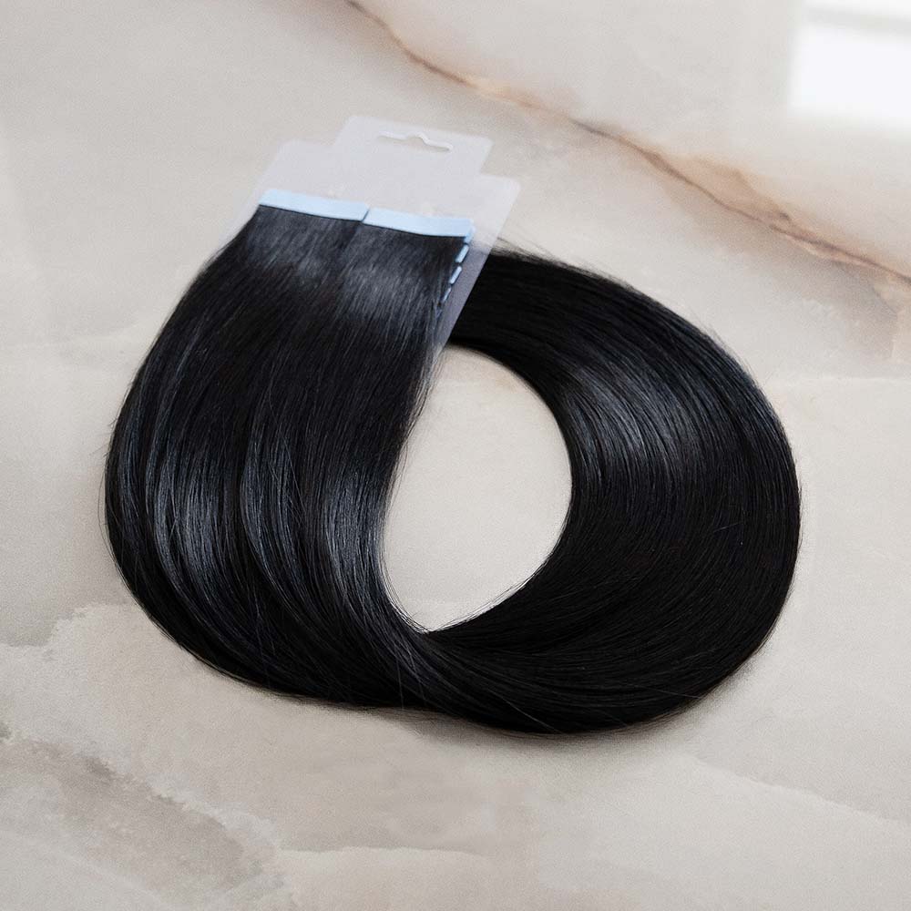 Tape Extensions schwarz 60cm 50cm 40cm